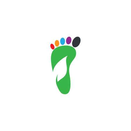 Foot therapist logo vector icon illustrationのイラスト素材