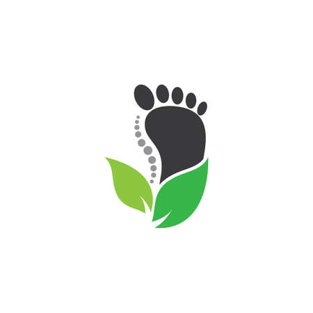 Foot therapist logo vector icon illustrationのイラスト素材
