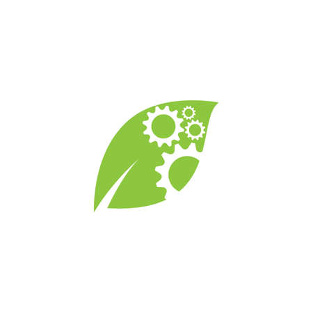 Green technology logo icon illustration designのイラスト素材