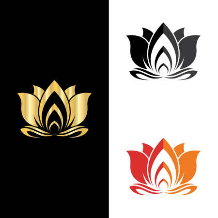 Beauty flowers logo template vector iconのイラスト素材