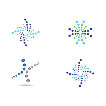 Molecule logo template vector icon illustration designのイラスト素材
