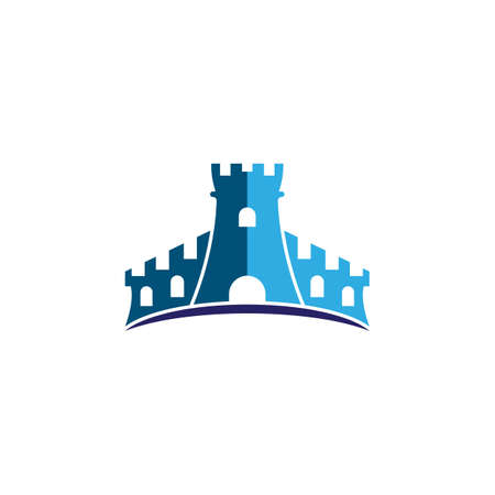 Castle logo template vector icon illustration designのイラスト素材