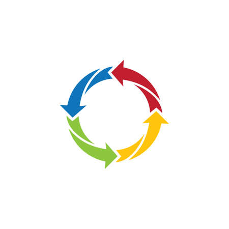 Arrow logo template vector icon illustration designのイラスト素材