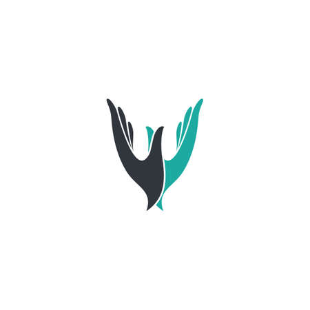 Hand care template icon illustration designのイラスト素材