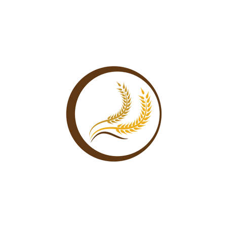Wheat logo template vector icon illustrationのイラスト素材