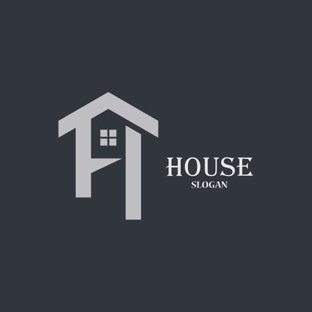 Real estate logo template vector icon illustratrionのイラスト素材