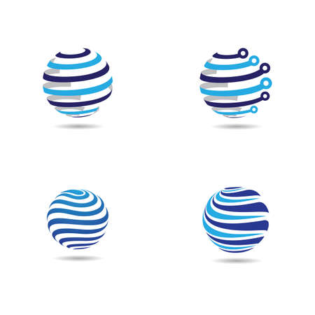 Global logo template vector icon illustration designのイラスト素材