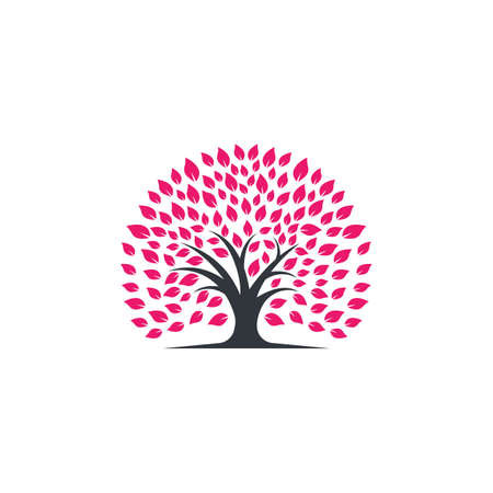Tree logo template  vector icon illustrationのイラスト素材