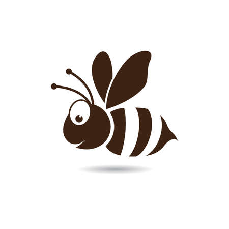 Bee logo vector icon illustration designのイラスト素材