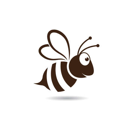 Bee logo vector icon illustration designのイラスト素材