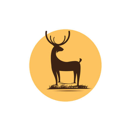 Deer logo vector illustraation designのイラスト素材