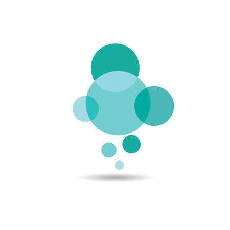 Bubble logo vector icon illustration