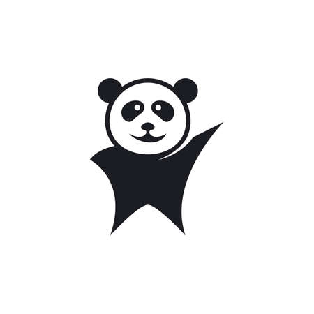Panda logo template vector icon illustration designのイラスト素材