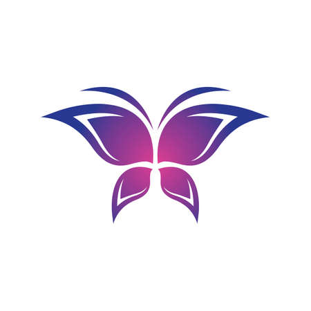 Butterfly logo vector icon illustration designのイラスト素材