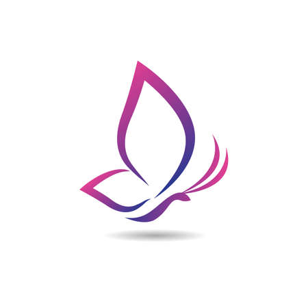 Butterfly logo vector icon illustration designのイラスト素材