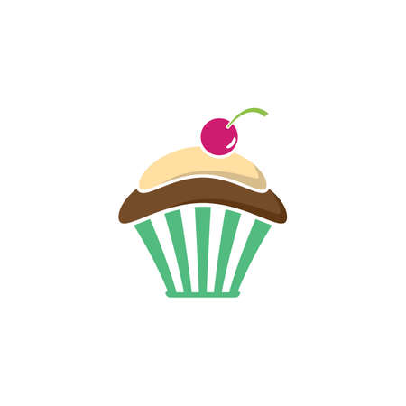 Cup cake logo vector icon illustrationのイラスト素材