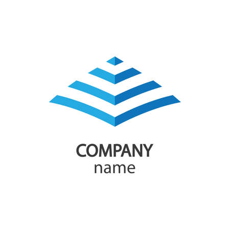 Pyramid logo vector icon illustration designのイラスト素材