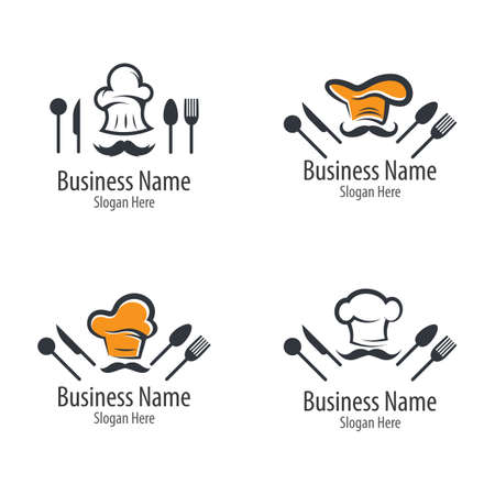 Chef logo vector icon illustration designのイラスト素材