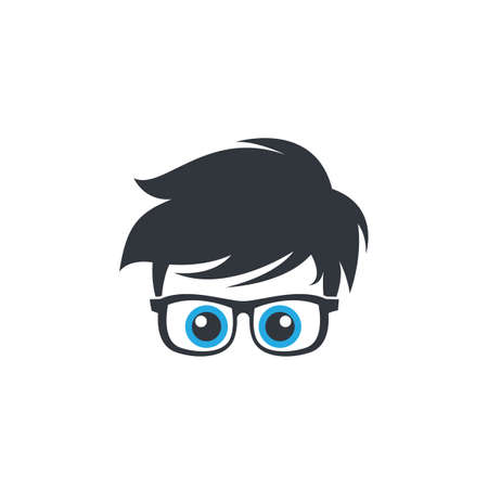 Geek logo template vector icon illustrationのイラスト素材
