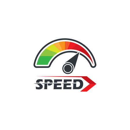Speedometer icon logo vector illustrationのイラスト素材