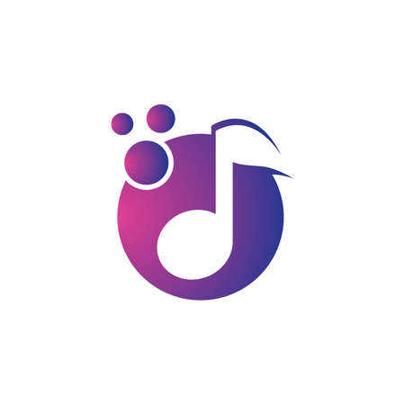 Music logo creative vector icon illustrationのイラスト素材