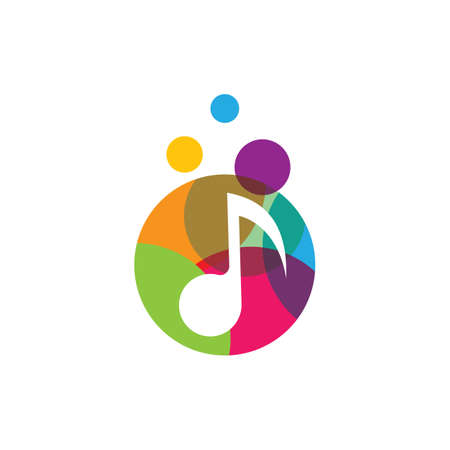 Music logo creative vector icon illustrationのイラスト素材