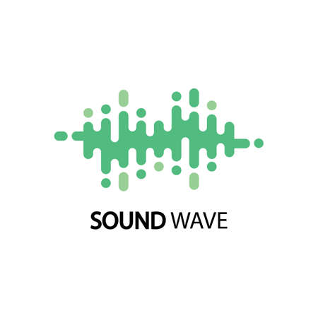 Sound wave logo vector icon illustration designのイラスト素材