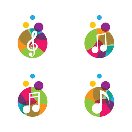 Music logo creative vector icon illustrationのイラスト素材