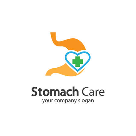 Stomach logo creative vector icon illustrationのイラスト素材