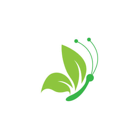 Butterfly logo vector icon illustration designのイラスト素材