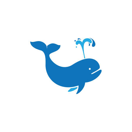 Baby whale icon logo creative vector illustrationのイラスト素材