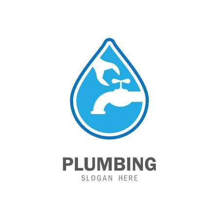 Plumbing service icon logo creative vector illustrattionのイラスト素材