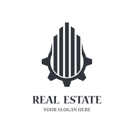 Real estate icon logo creative illustratrionのイラスト素材