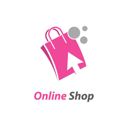 Online shop logo template icon vector designのイラスト素材