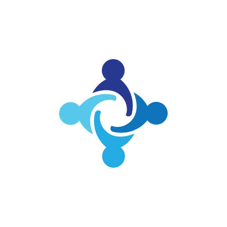 Business teamwork logo template vector icon design