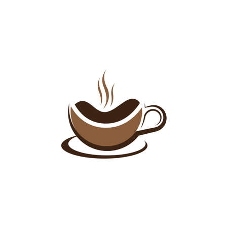 Coffee cup logo template vector icon  designのイラスト素材