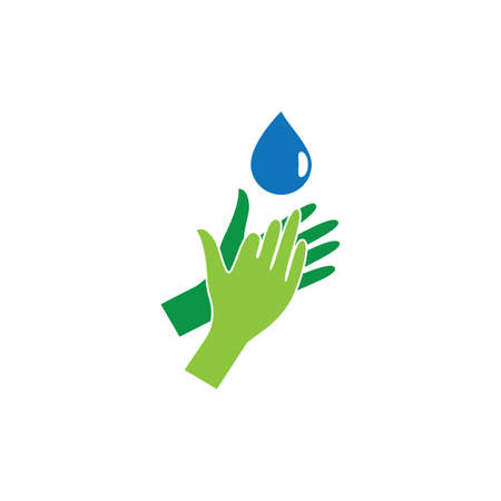 Hand wash logo template vector icon designのイラスト素材
