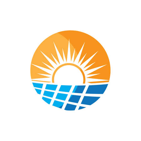 Solar panel icon template designのイラスト素材