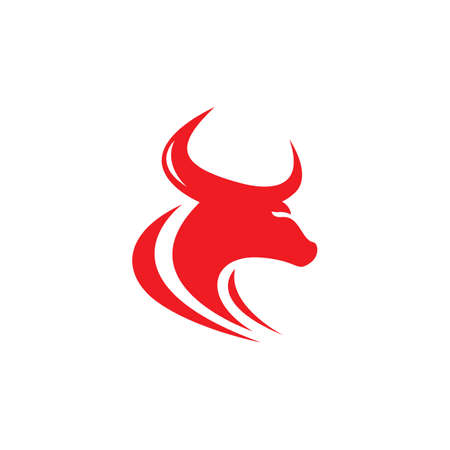 Bull head logo vector icon illustrationのイラスト素材