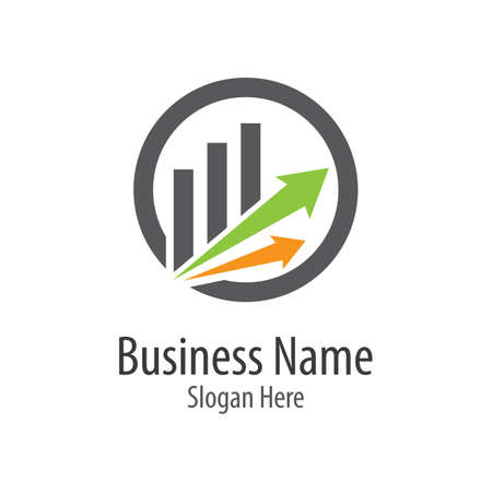 Financial business icon logo creative vector illustrationのイラスト素材