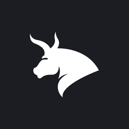 Bull head vector icon illustration