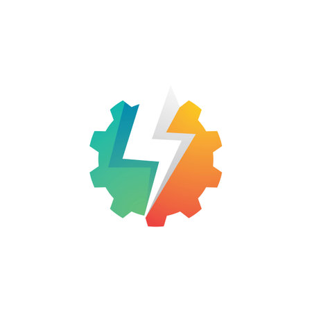 Gear power logo template vector iconのイラスト素材