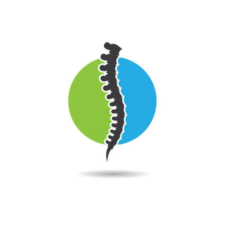 Spine logo template vector icon designのイラスト素材