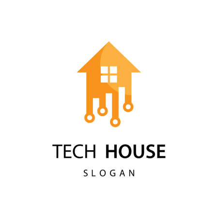 Smart house logo template vector illustration designのイラスト素材