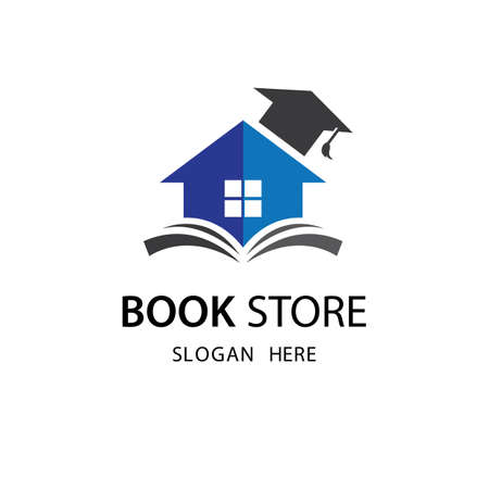 Book store logo template vector illustration designのイラスト素材