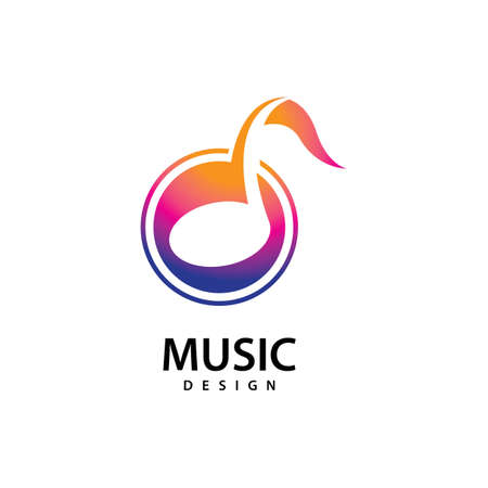 Music logo images illustration designのイラスト素材