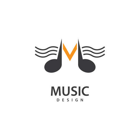 Music logo images illustration designのイラスト素材