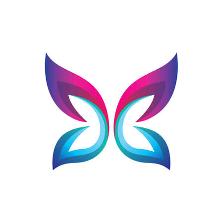 Beauty butterfly logo images illustration designのイラスト素材