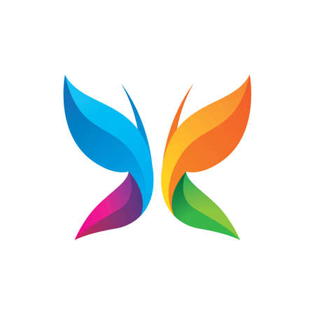 Beauty butterfly logo images illustration designのイラスト素材