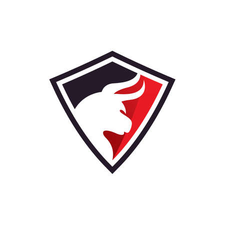 Bull logo design illustrationのイラスト素材